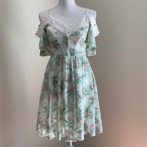 Disney Princess Floral Lace Cold-Shoulder Dress